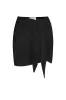 Wrap Mini Skirt Cover Up in Woven Bamboo Cotton Gauze sold by Anemos