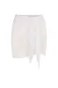 Wrap Mini Skirt Cover Up in Woven Bamboo Cotton Gauze sold by Anemos