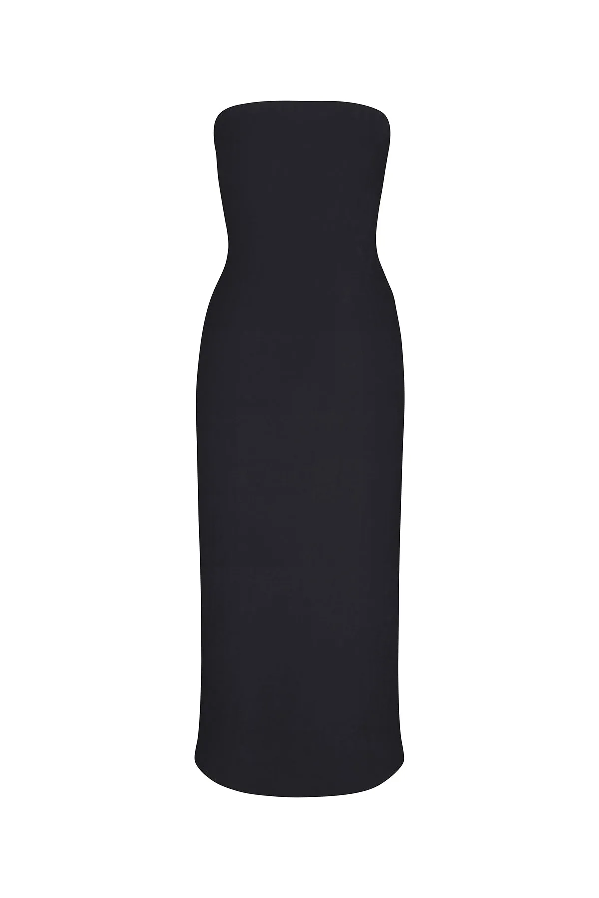 Strapless Midi Dress in Stretch Twill sold by Anemos