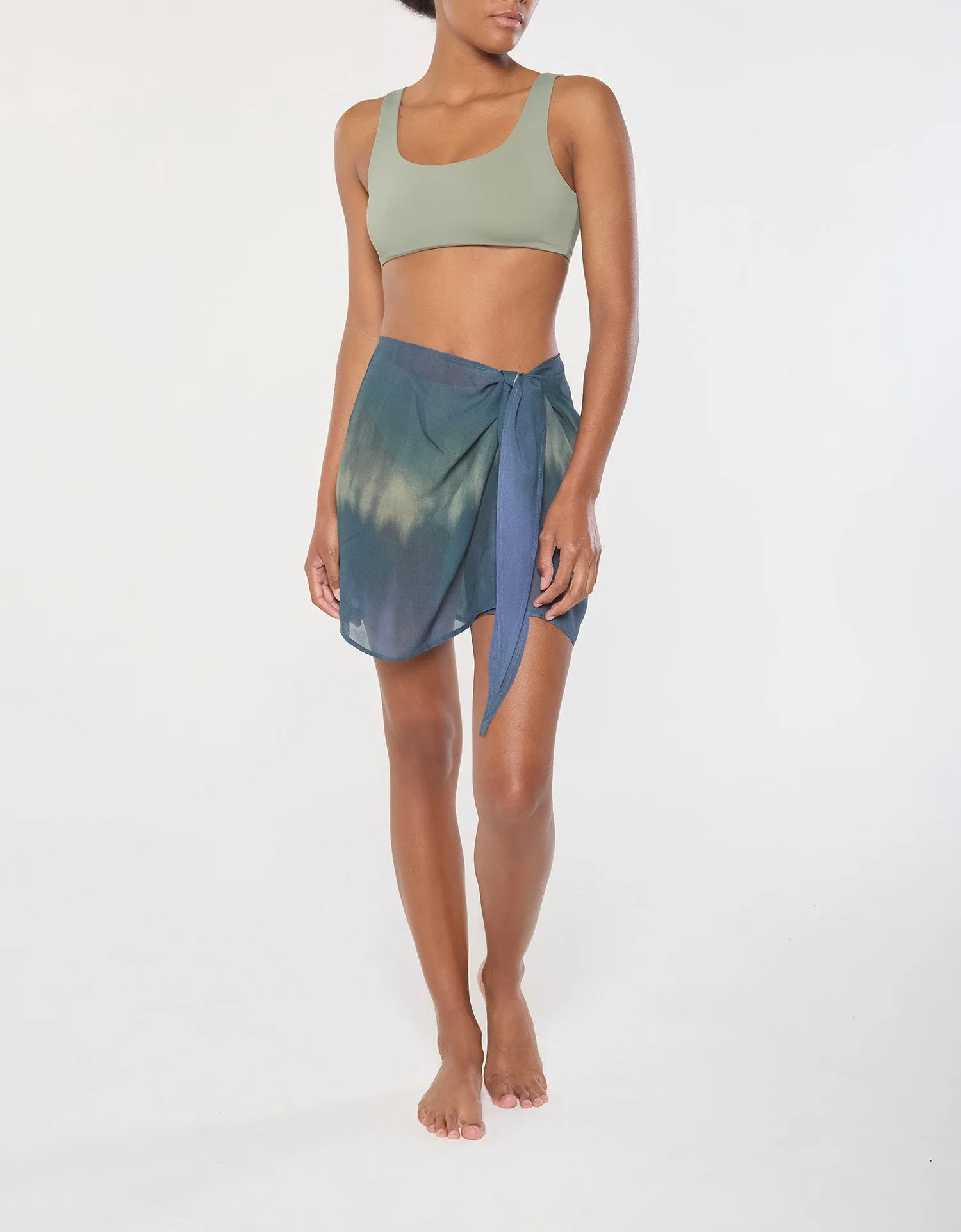 Wrap Mini Skirt in Sheer Ombre Chiffon sold by Anemos product image thumbnail 3