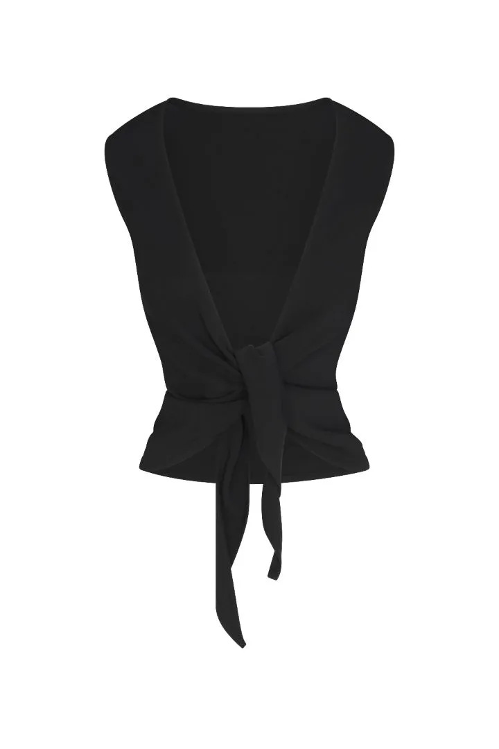 Open Back Tie Top in Stretch Twill sold by Anemos product image thumbnail 3