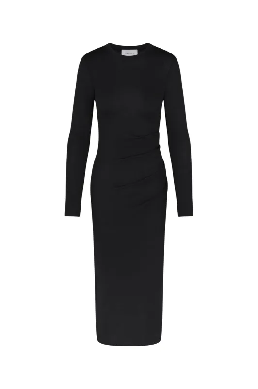 Draped Midi Dress in Modal Knit sold by Anemos