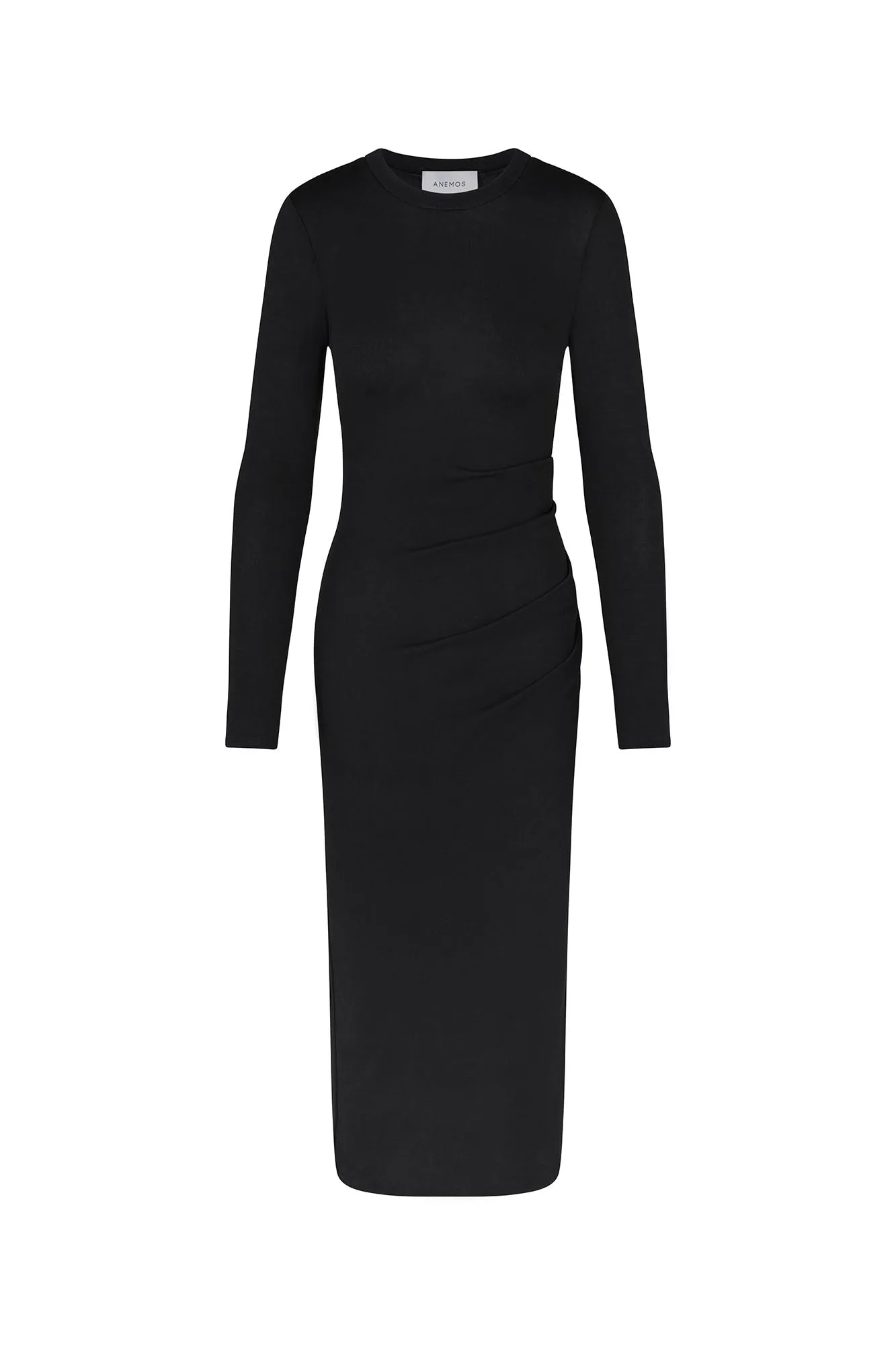 Draped Midi Dress in Modal Knit sold by Anemos