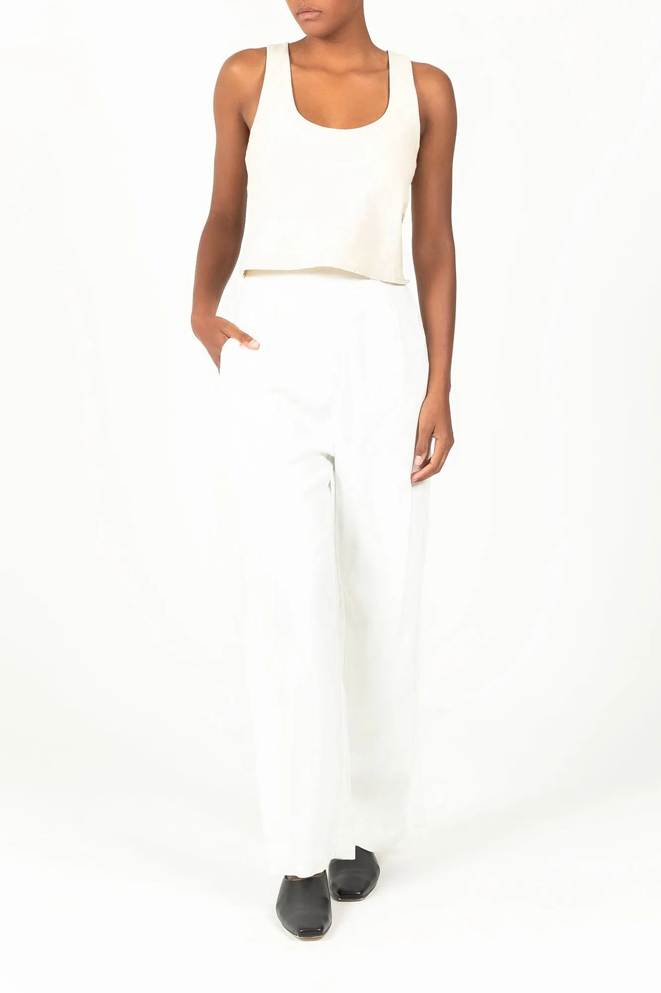 Wide Leg Pant in Stretch Twill sold by Anemos product image thumbnail 3