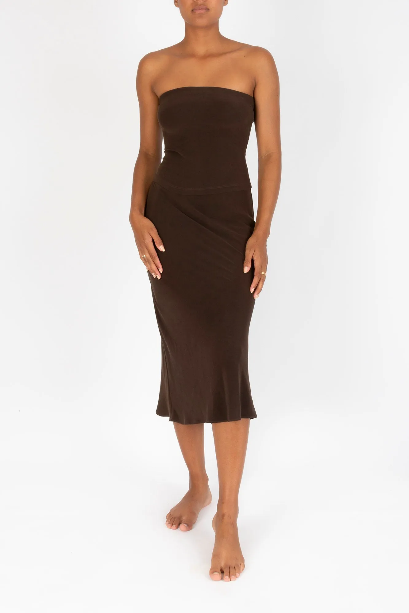 Rey Bias-Cut Skirt in Stretch Cupro sold by Anemos product image thumbnail 3