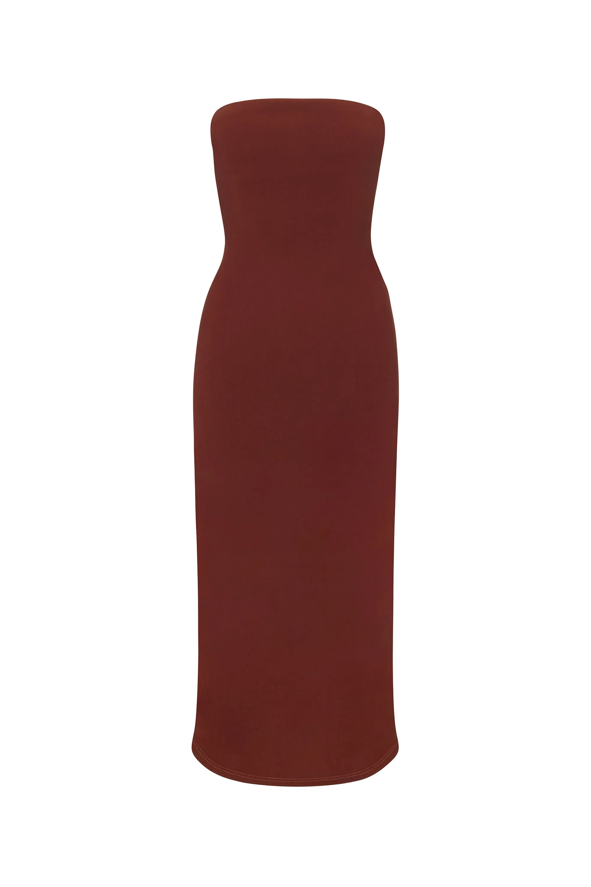 Strapless Tie Back Dress in Stretch Cupro sold by Anemos