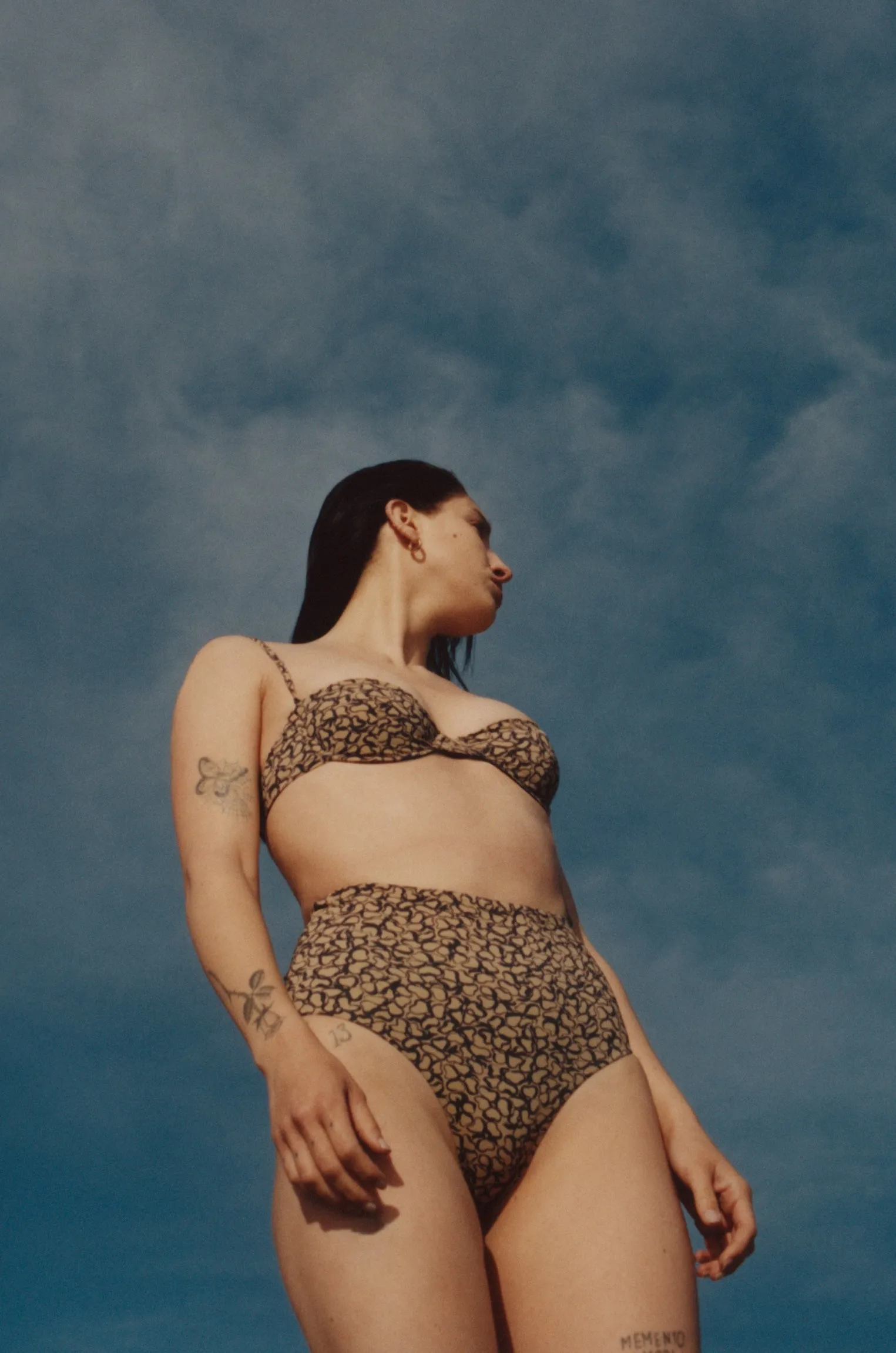 High-Waist Bikini Bottom in Infinity Floral Print sold by Anemos product image thumbnail 2