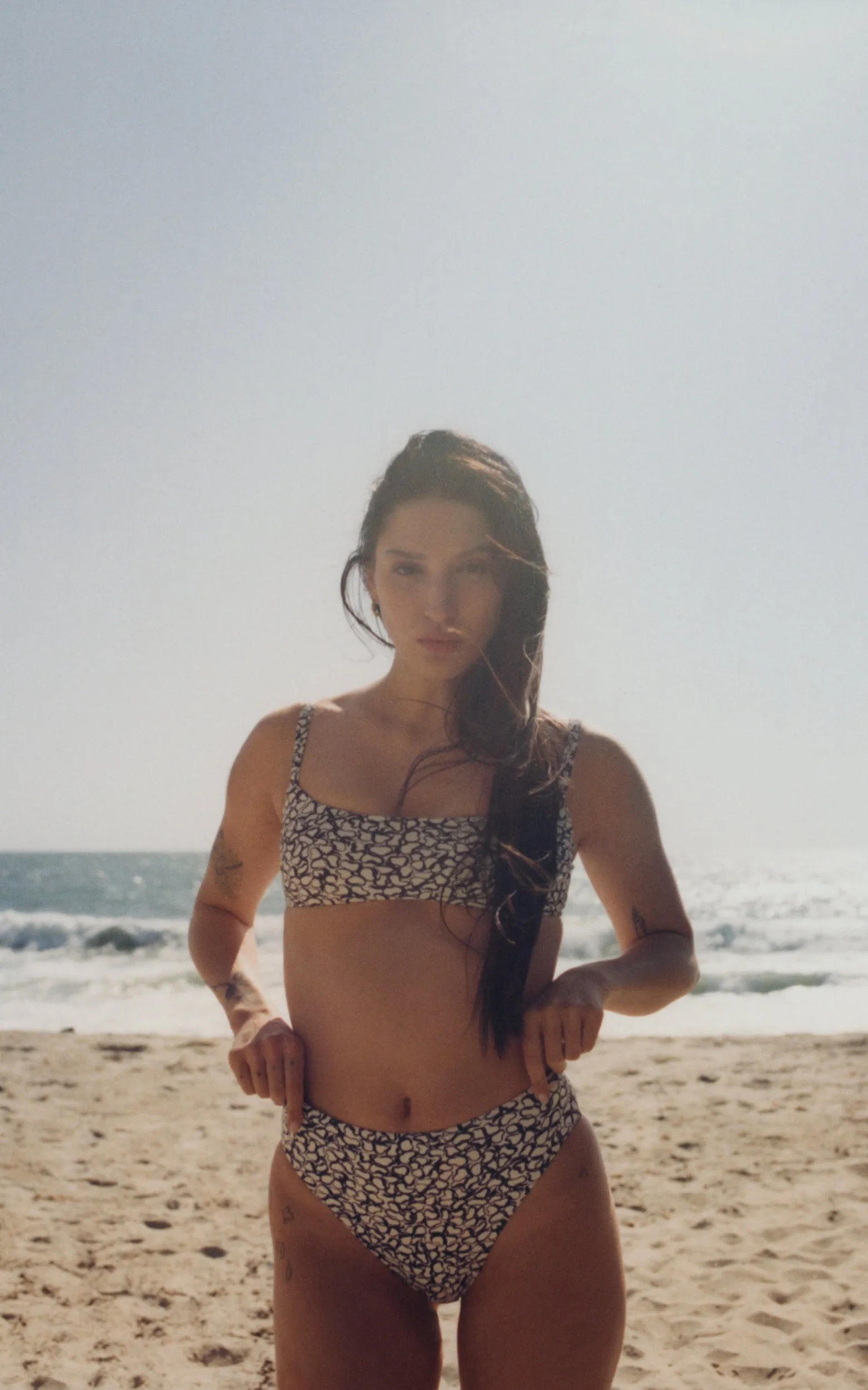 Midi High-Cut Bikini Bottom in Infinity Floral Print sold by Anemos product image thumbnail 2