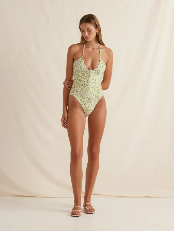 Ruched Vacation One Piece sold by Peony