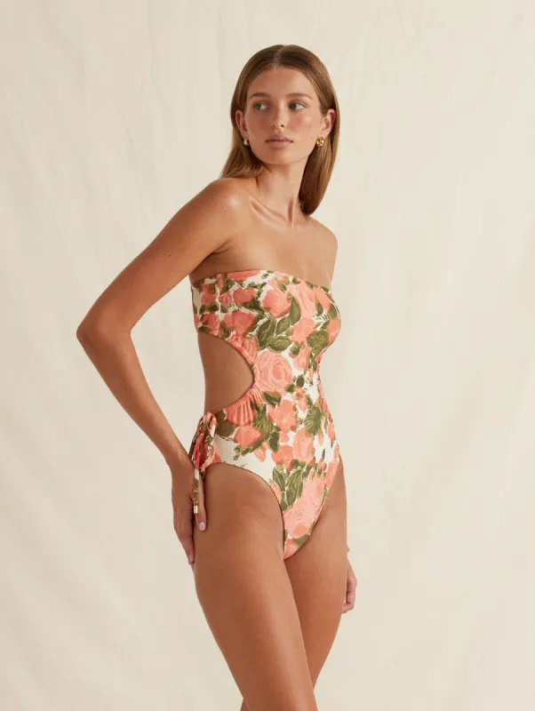 Strapless Cut Out One Piece sold by Peony