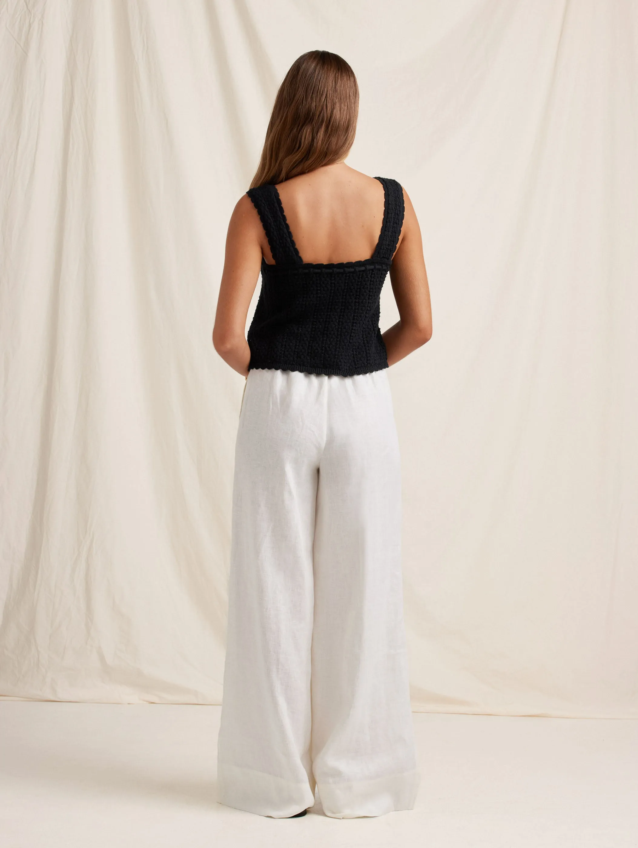 Pointelle Scalloped Shoulder Cami sold by Peony product image thumbnail 5