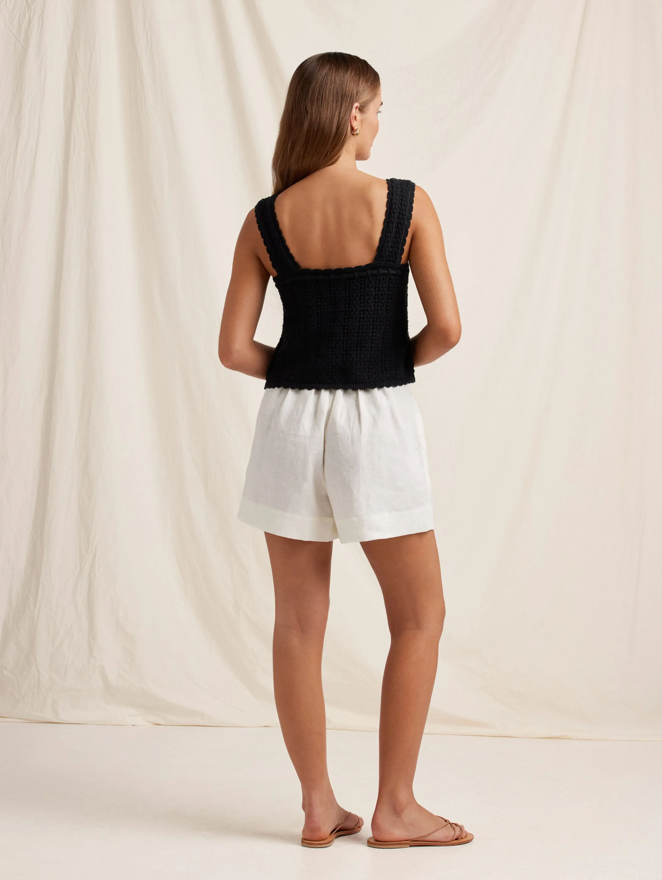 Pointelle Scalloped Shoulder Cami sold by Peony product image thumbnail 3
