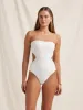 Memoir Embroidered Strapless One Piece sold by Peony