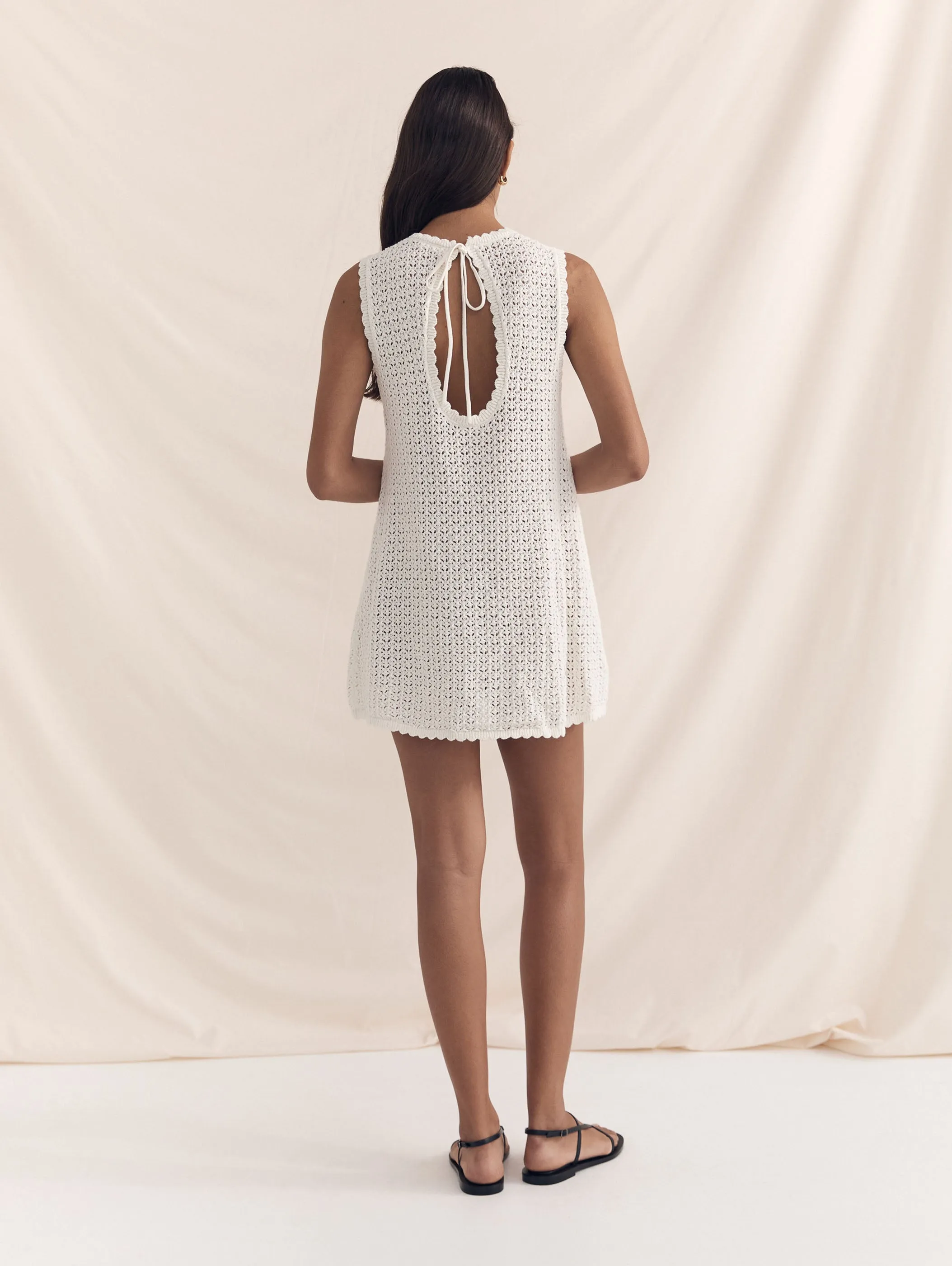 Pointelle Shift Mini Dress sold by Peony product image thumbnail 4
