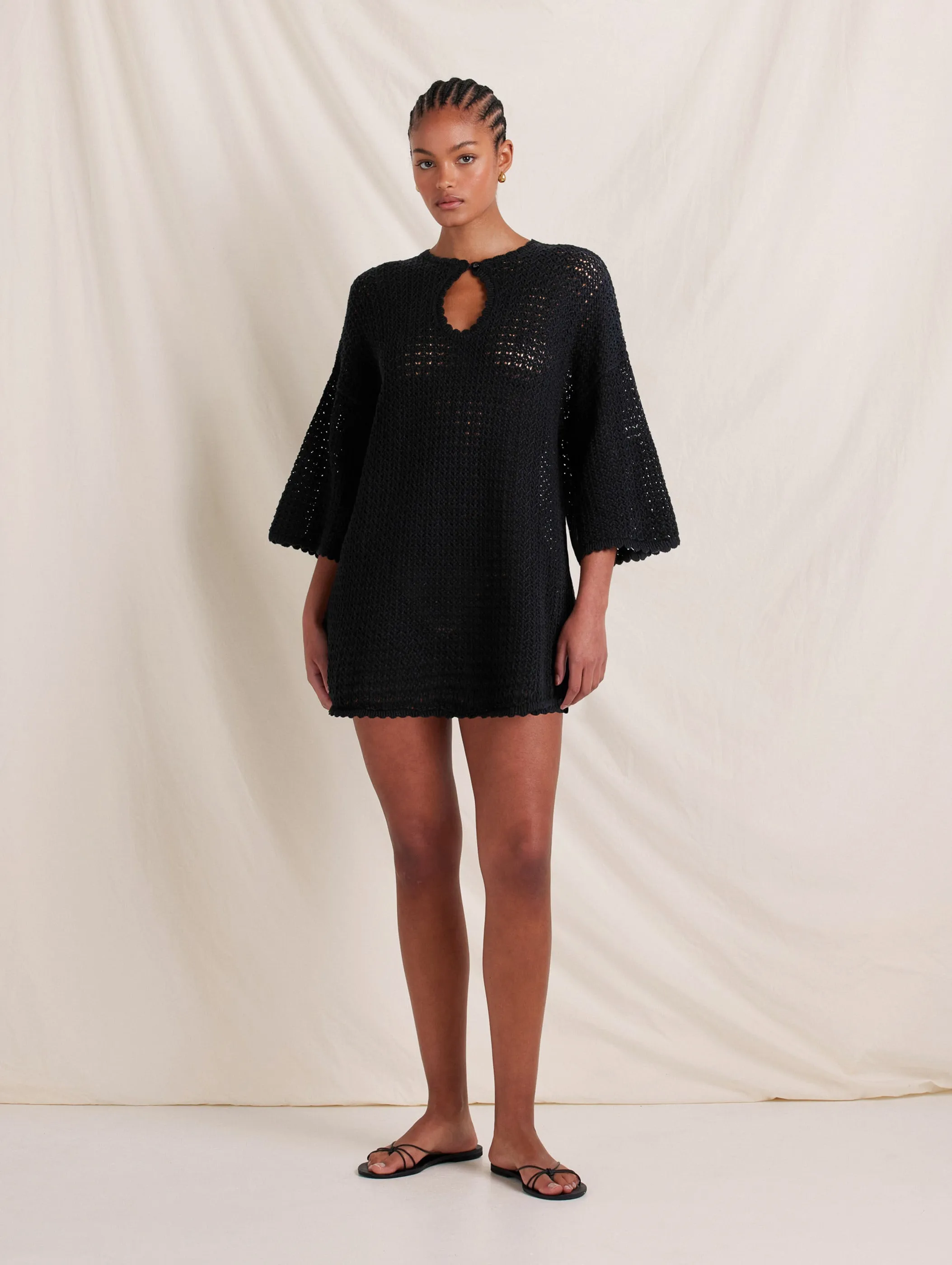 Pointelle Oversized Mini Dress sold by Peony product image thumbnail 2