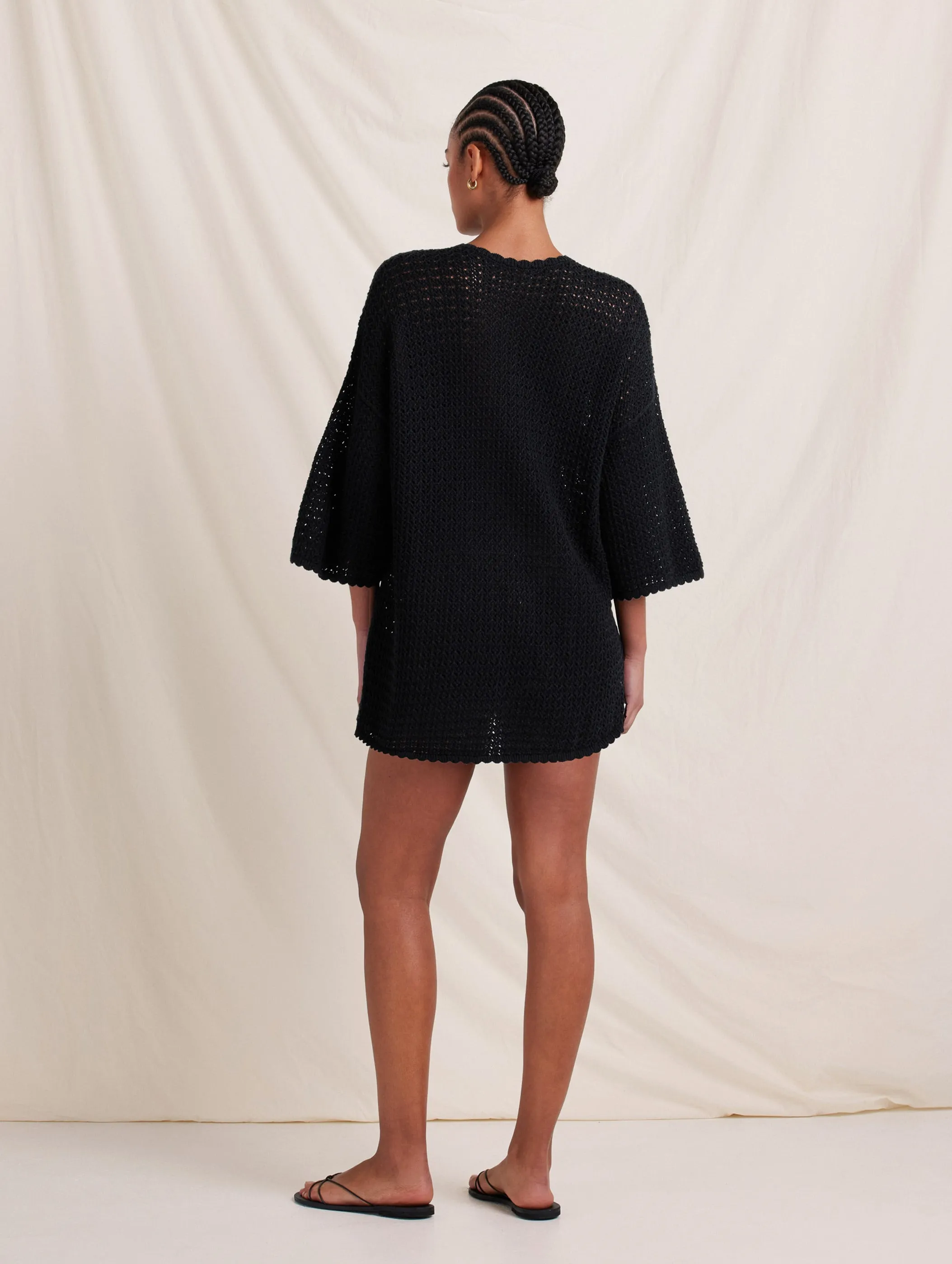 Pointelle Oversized Mini Dress sold by Peony product image thumbnail 4