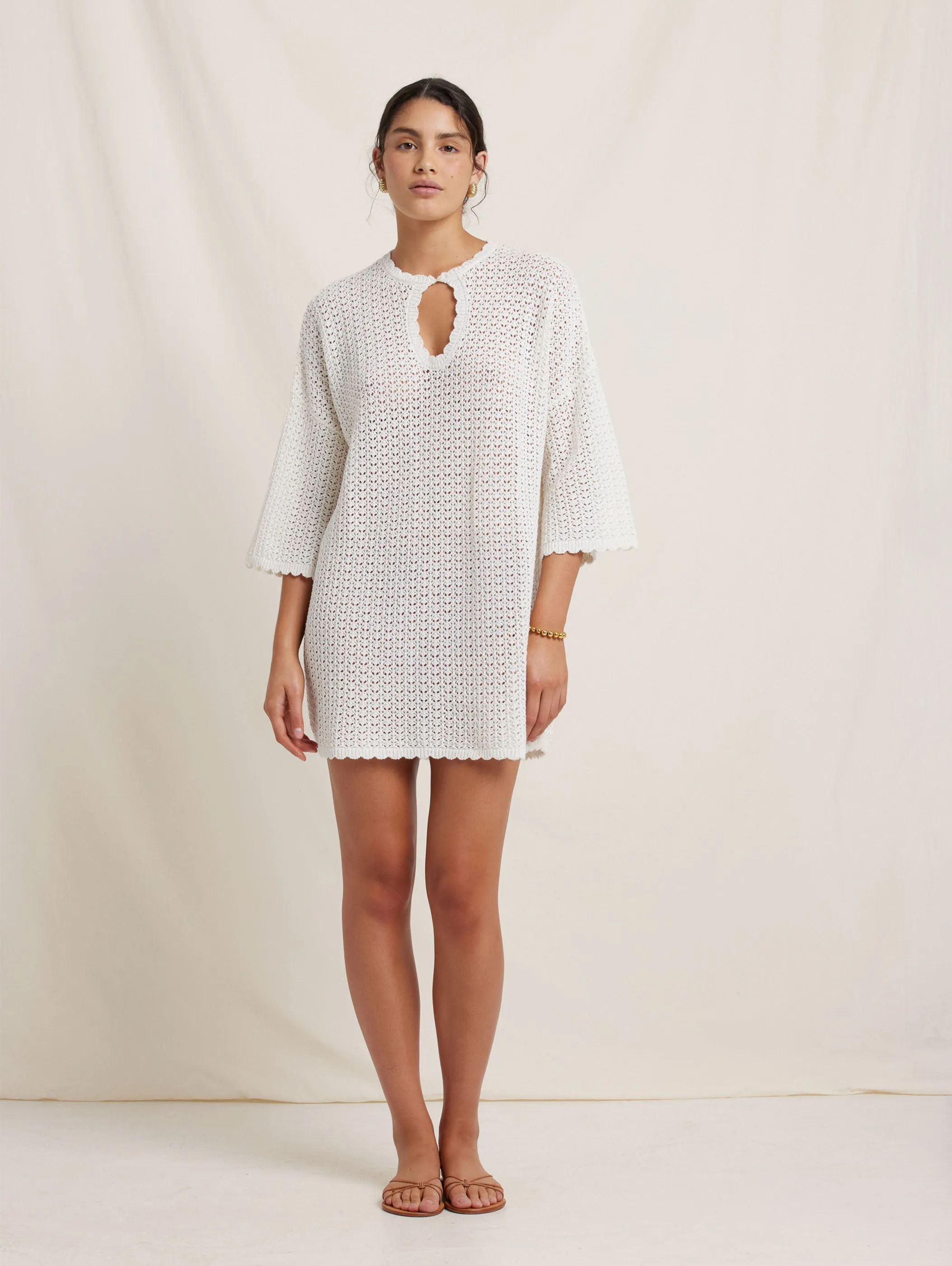 Pointelle Oversized Mini Dress sold by Peony product image thumbnail 2