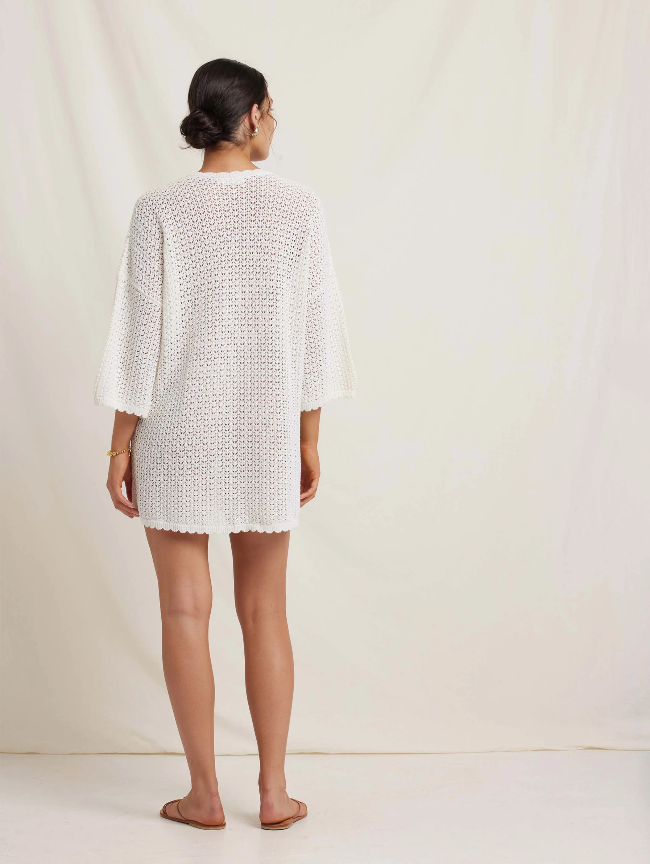 Pointelle Oversized Mini Dress sold by Peony product image thumbnail 4
