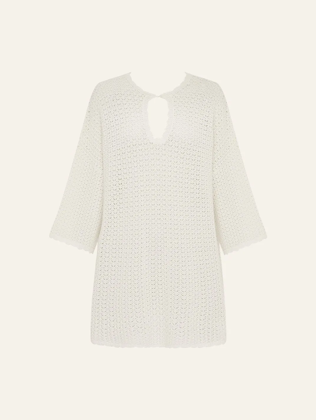 Pointelle Oversized Mini Dress sold by Peony