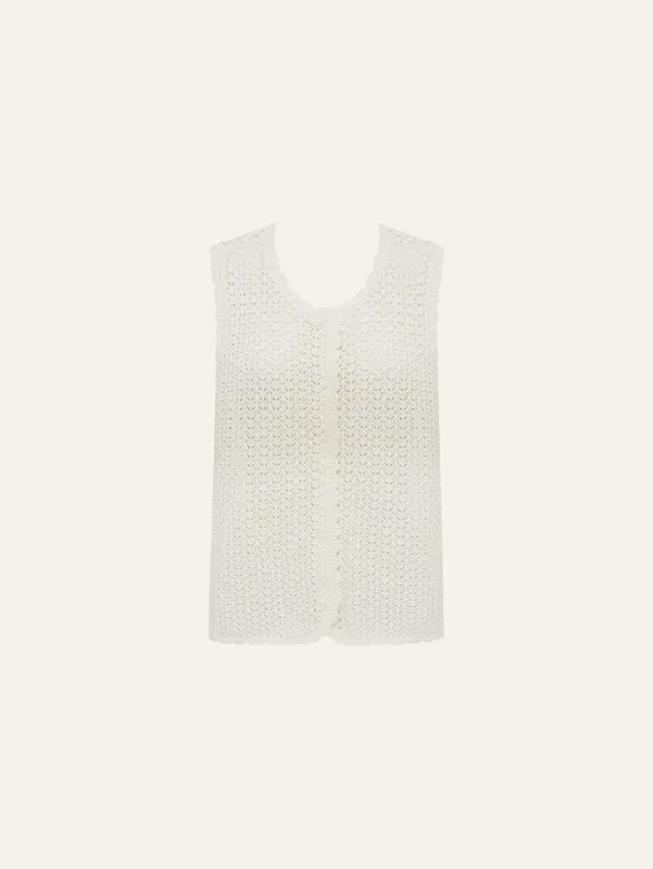 Pointelle Vest sold by Peony