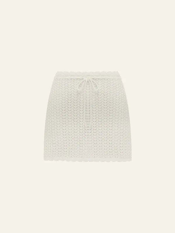 Pointelle Mini Skirt sold by Peony