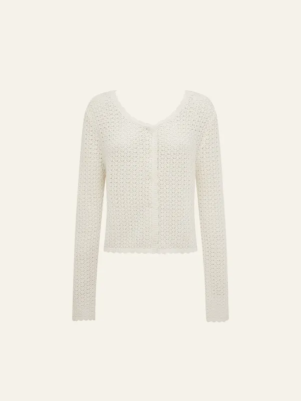 Pointelle Cardigan sold by Peony