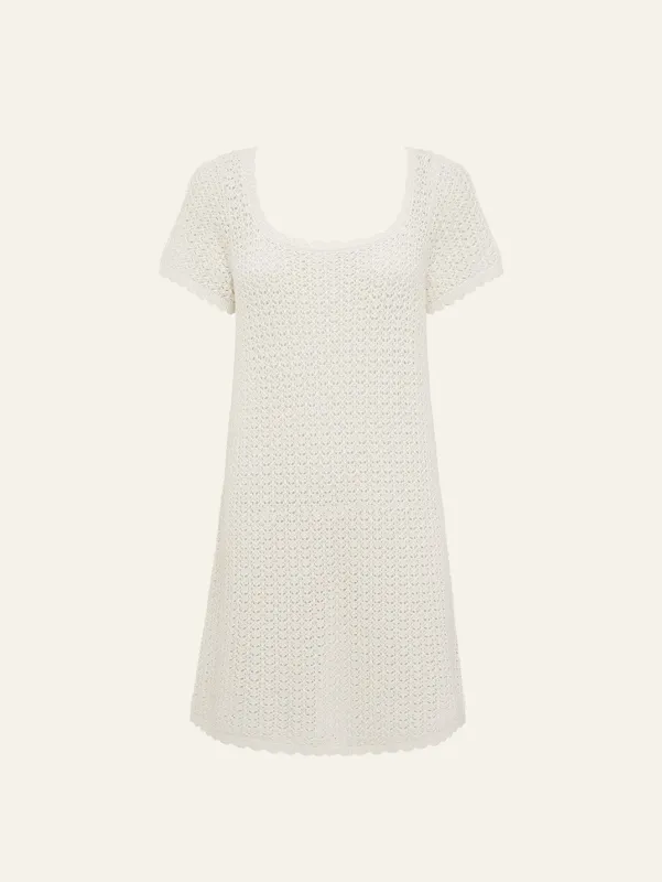 Pointelle Jane Mini Dress sold by Peony