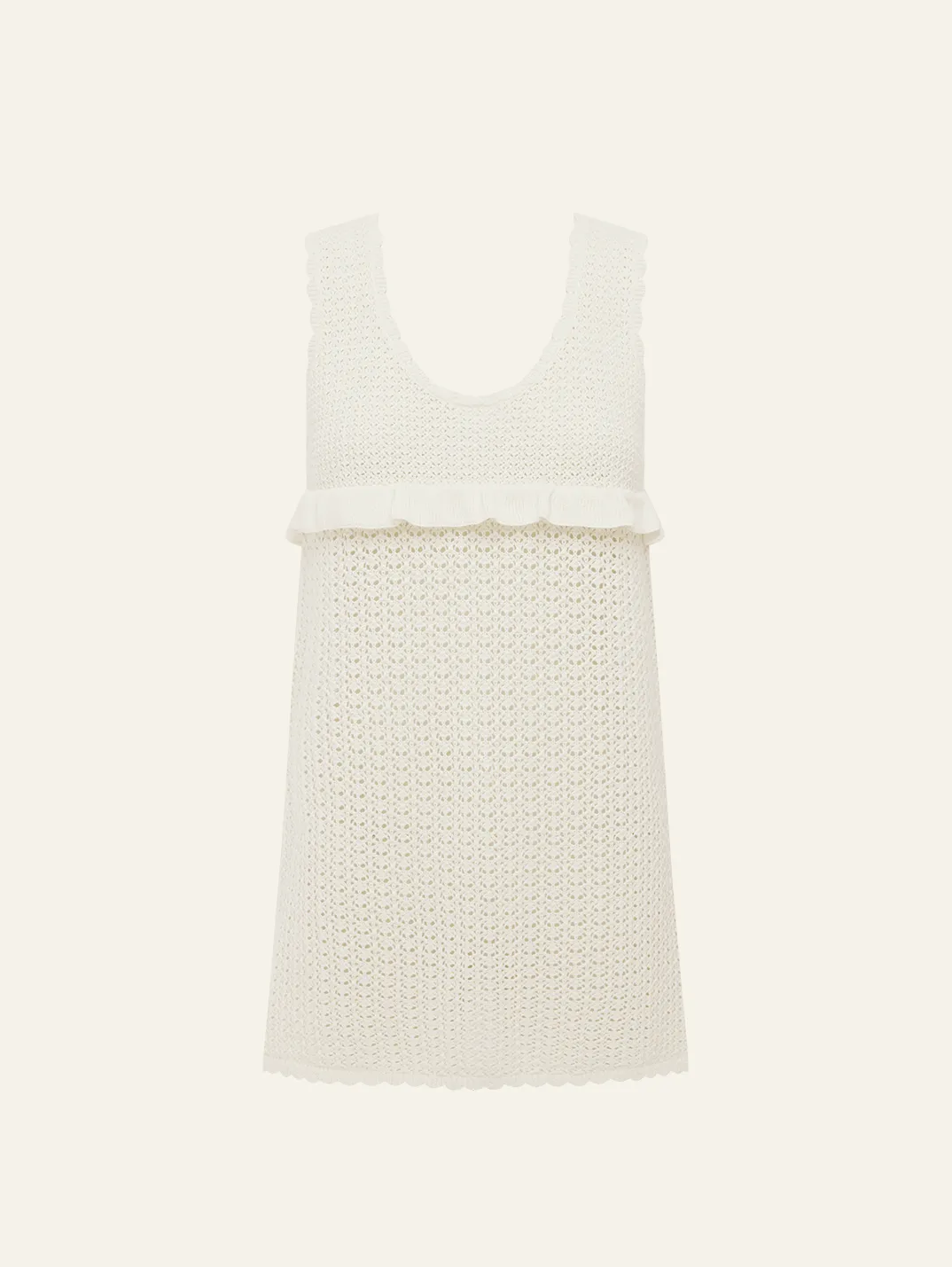 Pointelle Amelia Mini Dress sold by Peony