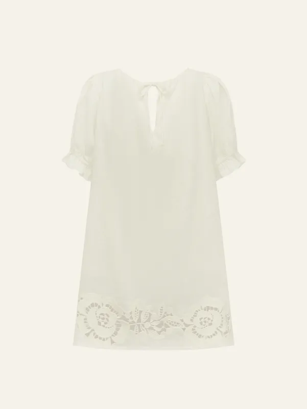 Embroidered Poets Mini Dress sold by Peony