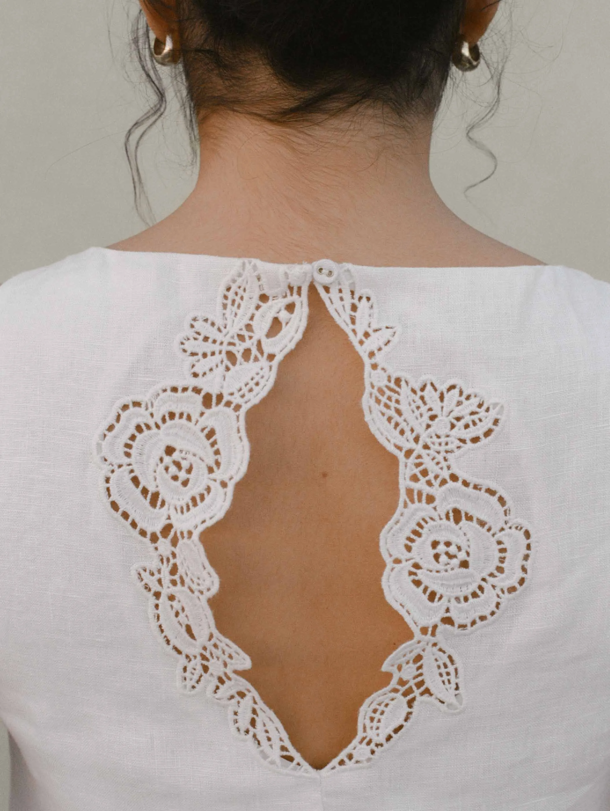 Embroidered Keyhole Mini Dress sold by Peony product image thumbnail 5