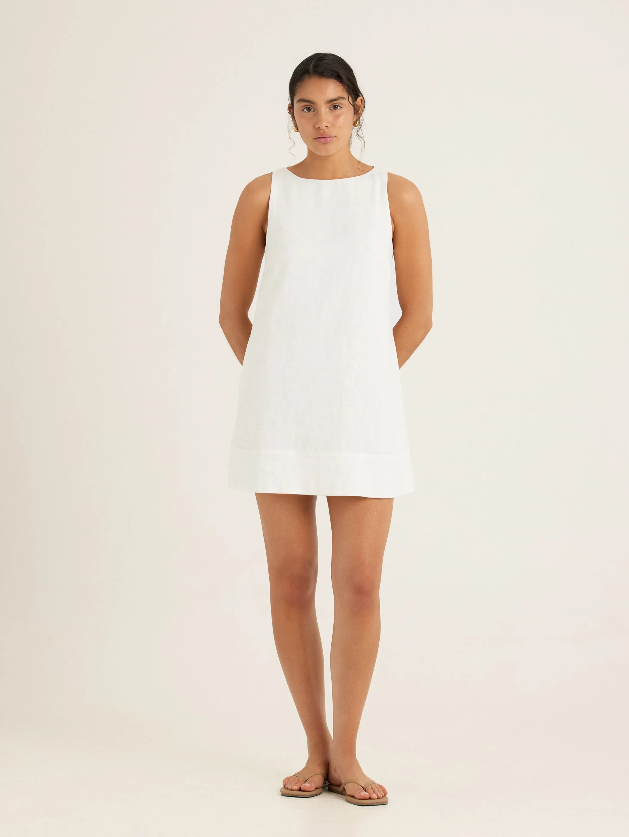 Embroidered Keyhole Mini Dress sold by Peony product image thumbnail 3