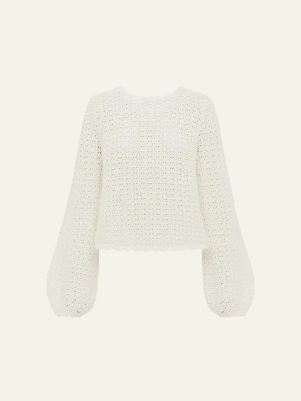 Pointelle Pullover made by Peony