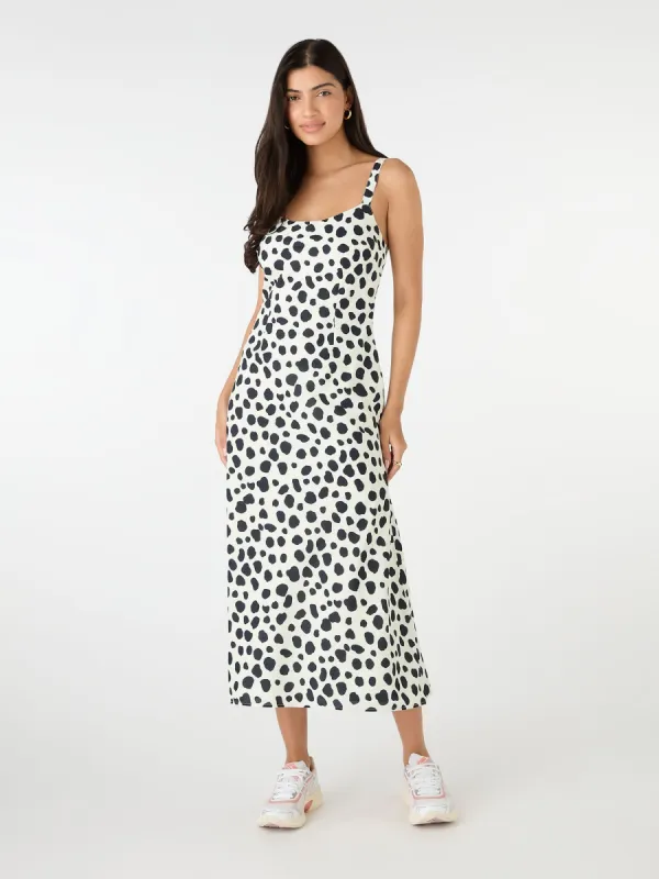 Lily Midi Dress in Animal Print sold by Omnes