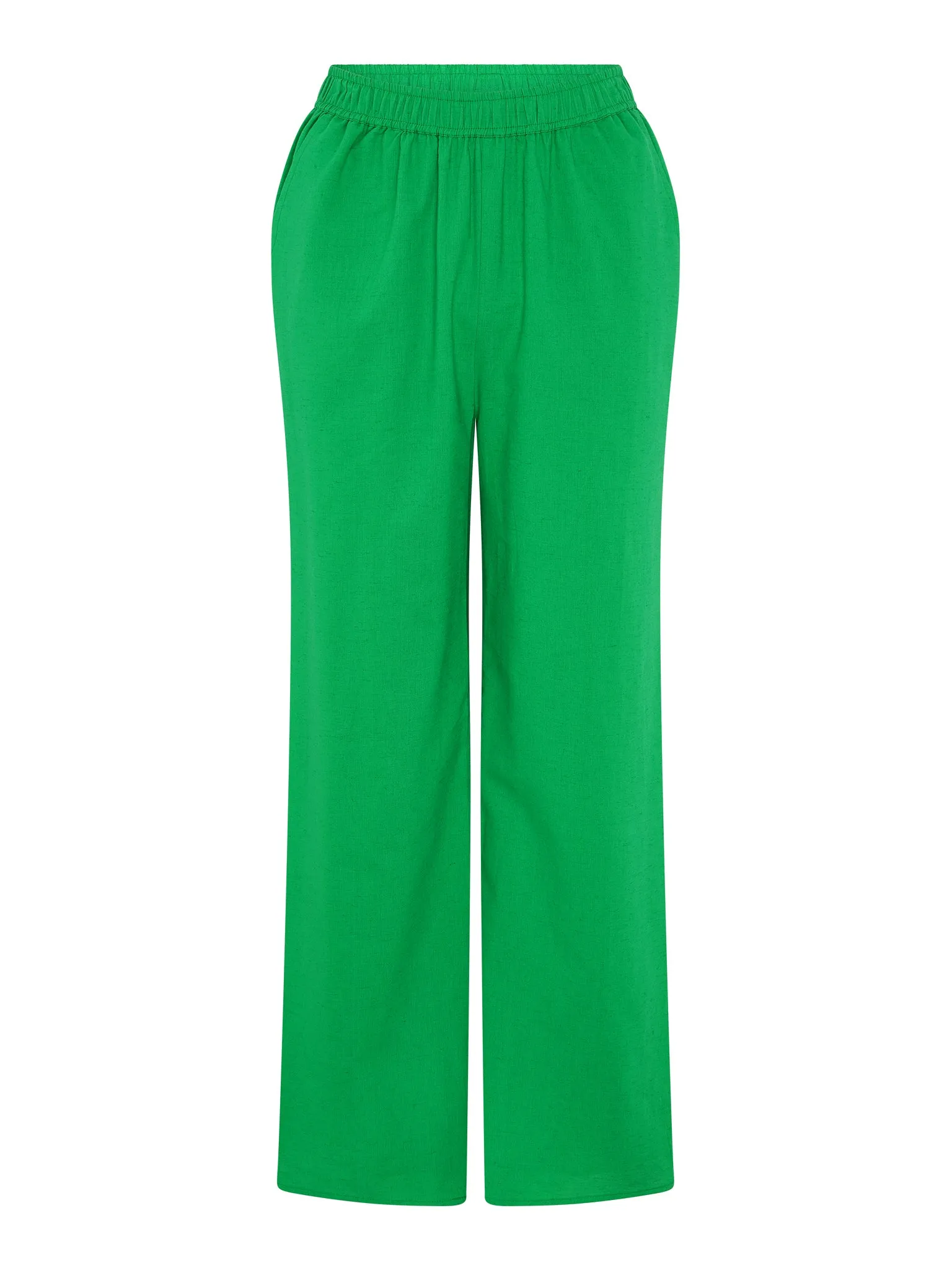 Ramela Elasticated Waist Linen Trouser in Green sold by Omnes product image thumbnail 5