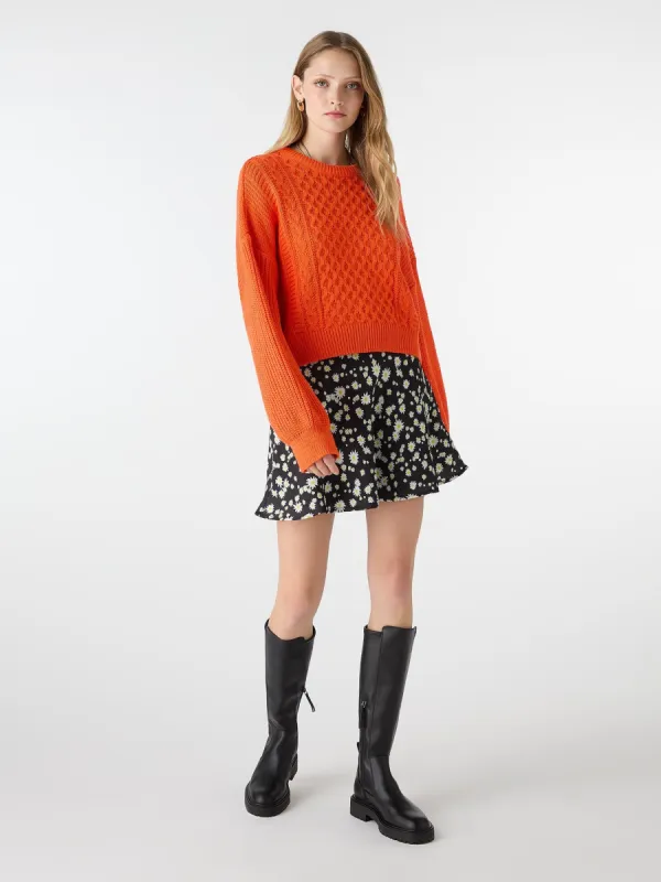 Jeanne Mini Skirt in Daisy Print sold by Omnes