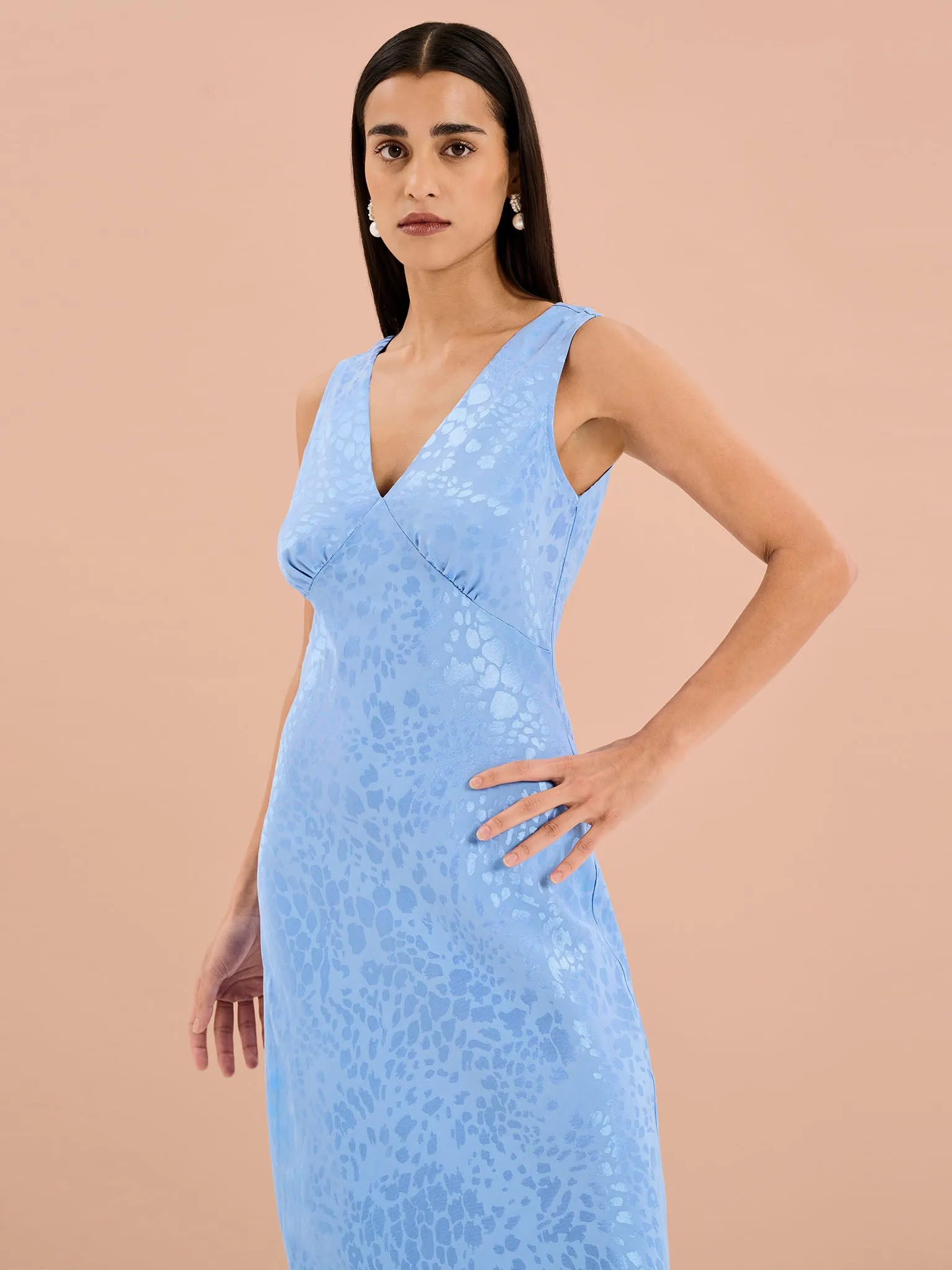 Iris Maxi Dress in Light Blue sold by Omnes product image thumbnail 4