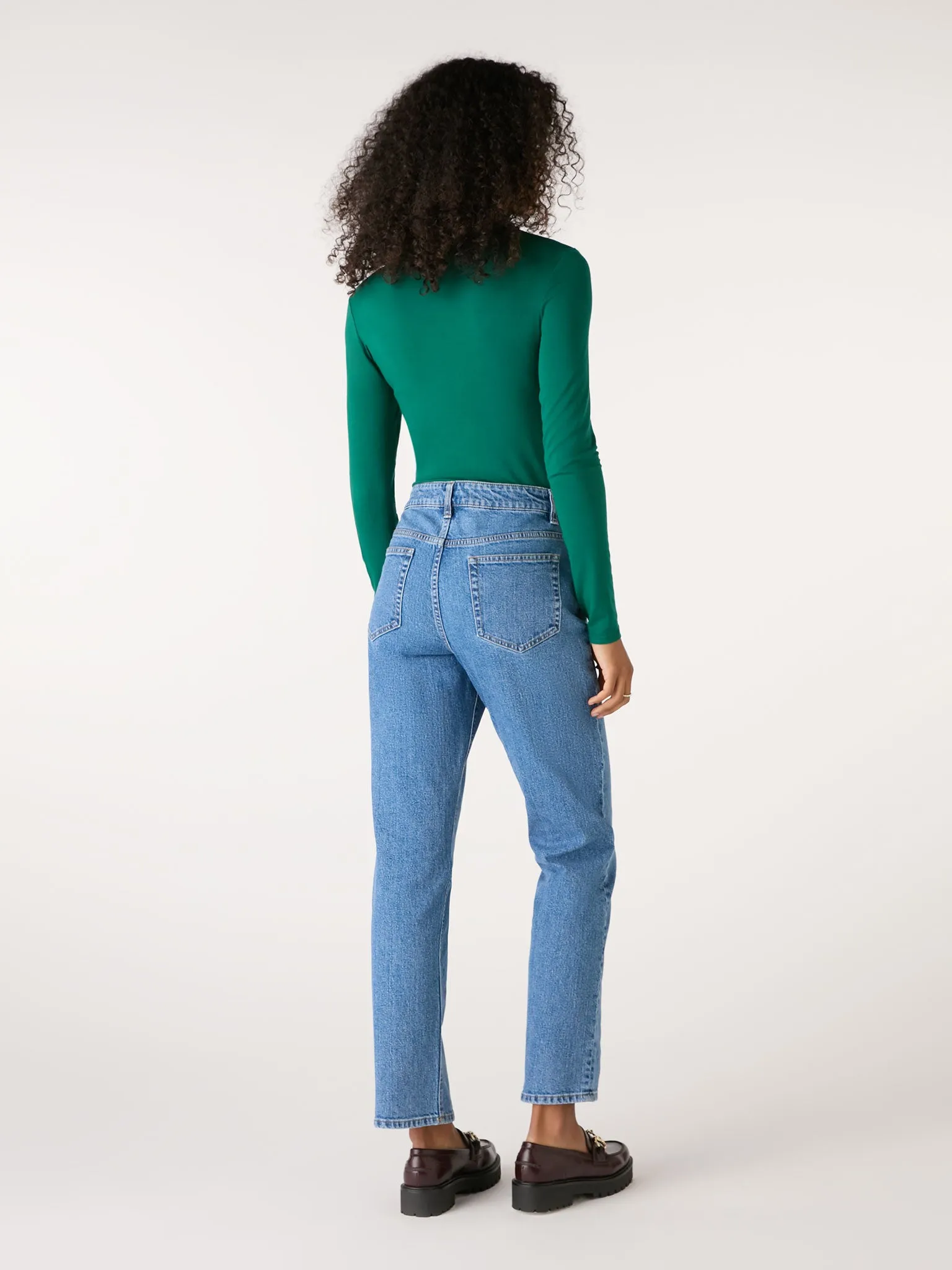 Deryn Cut Out Jersey Top in Green sold by Omnes product image thumbnail 4