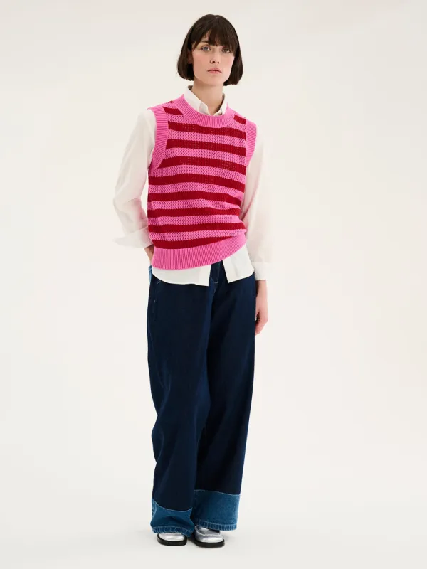 Bobbi Stripe Cotton Vest sold by Omnes