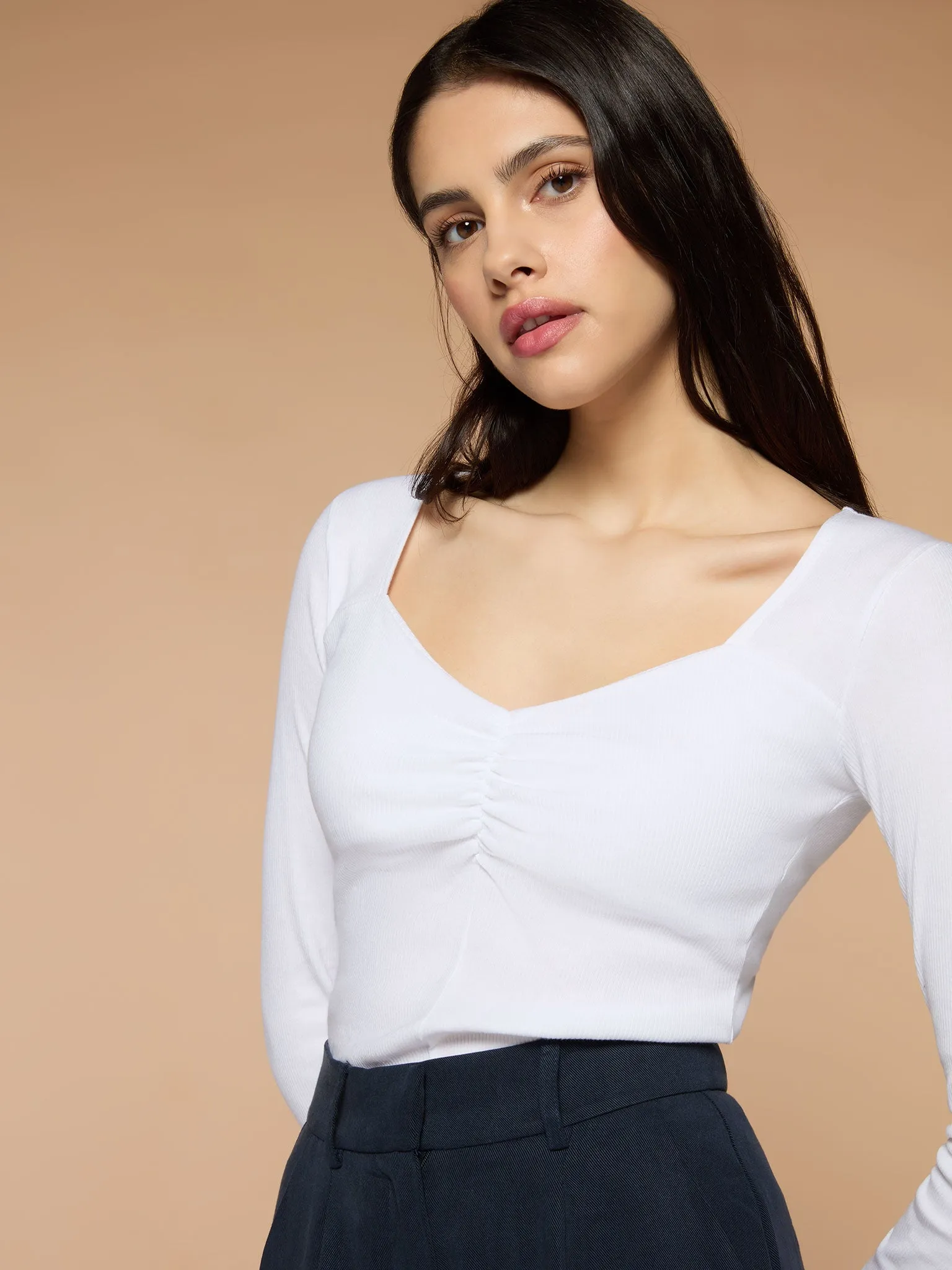 Lucinda Jersey Top in White sold by Omnes product image thumbnail 4