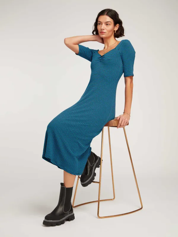 Heather Stripe Midi Dress sold by Omnes