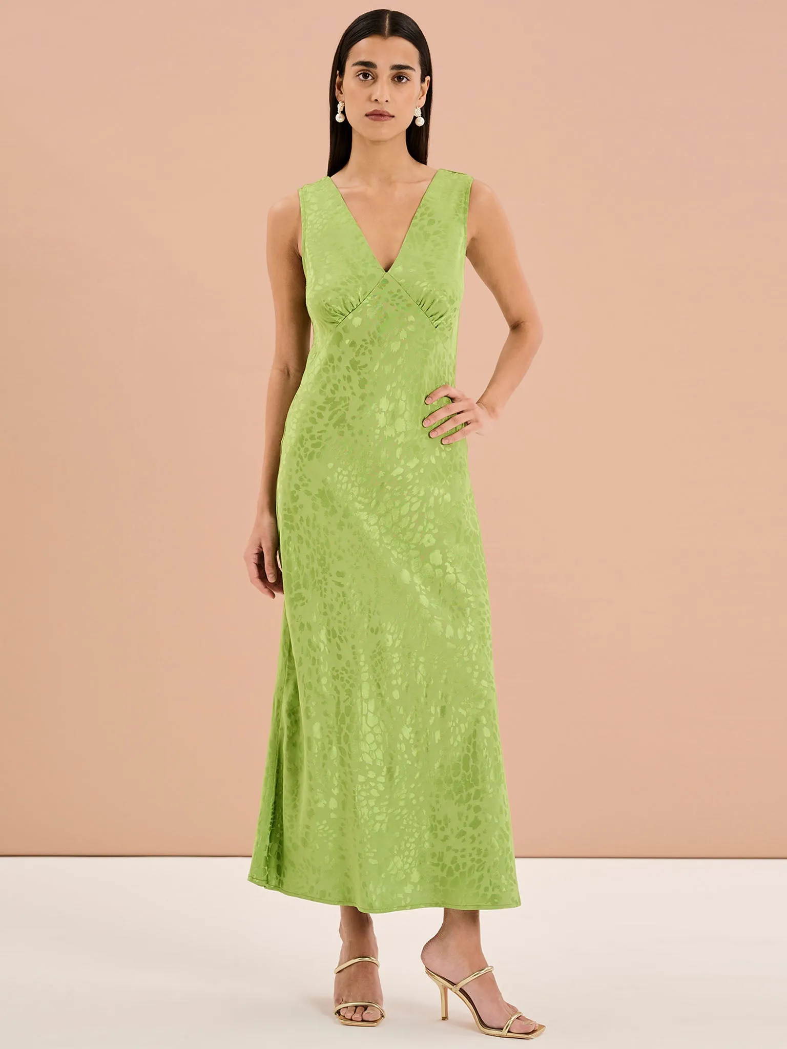 Iris Maxi Dress in Sage sold by Omnes