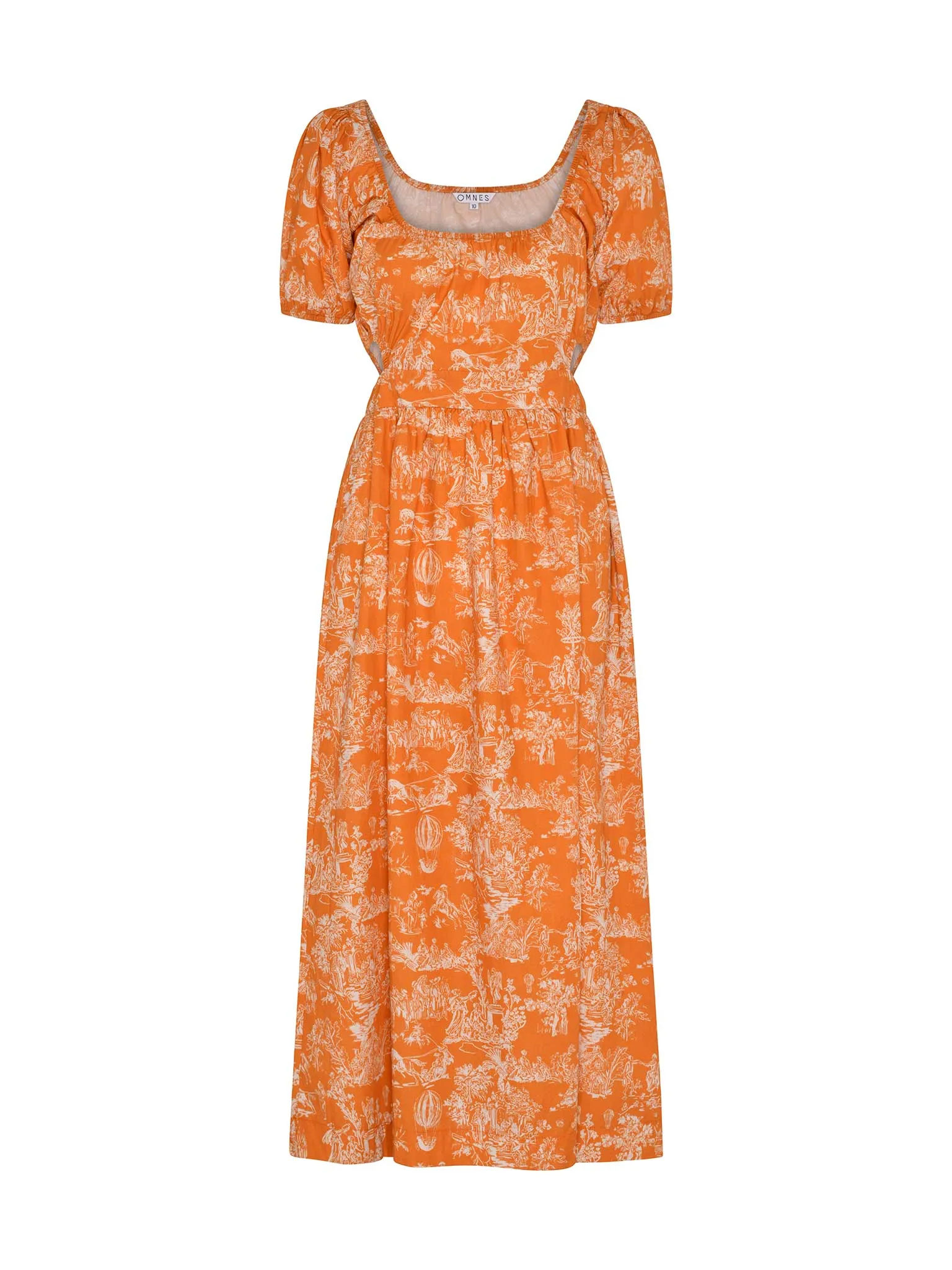 Camellia Midi Dress in Orange Toile sold by Omnes product image thumbnail 5