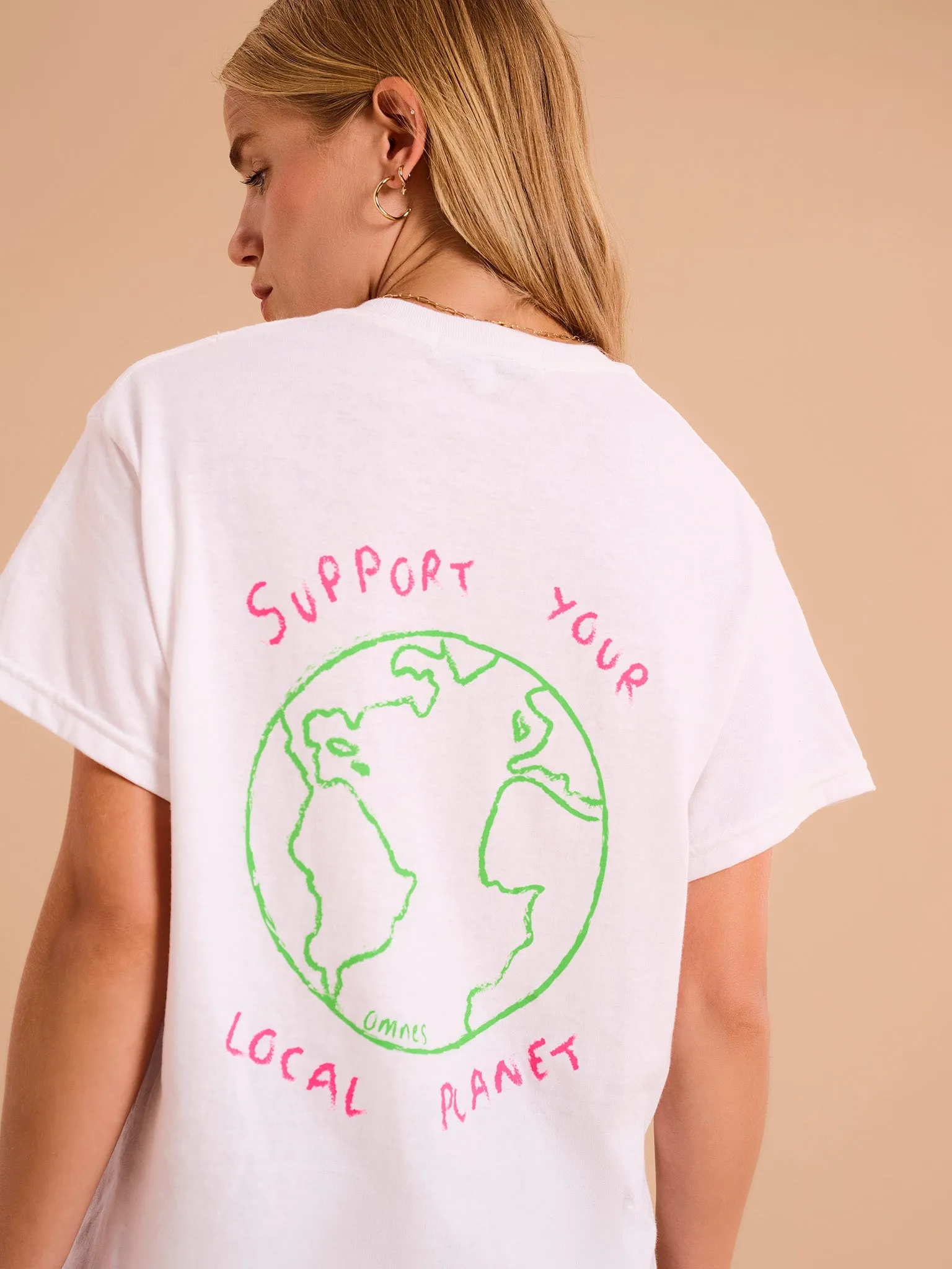 Save the Planet Print Boyfriend T-Shirt sold by Omnes