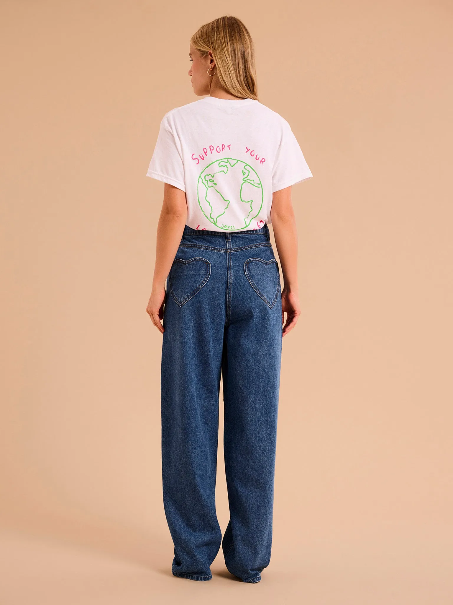 Save the Planet Print Boyfriend T-Shirt sold by Omnes product image thumbnail 3