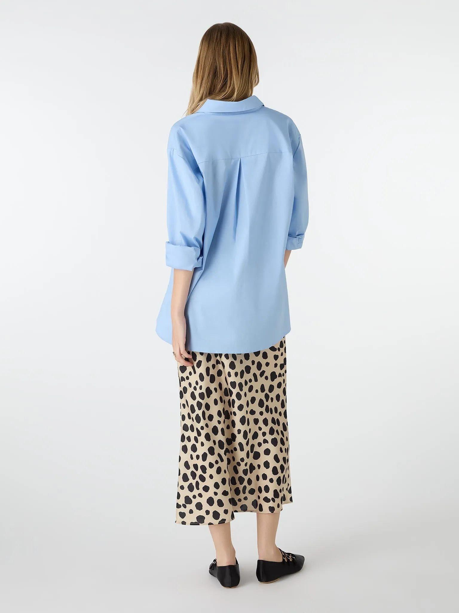 Haydon Boyfriend Shirt in Blue sold by Omnes product image thumbnail 2