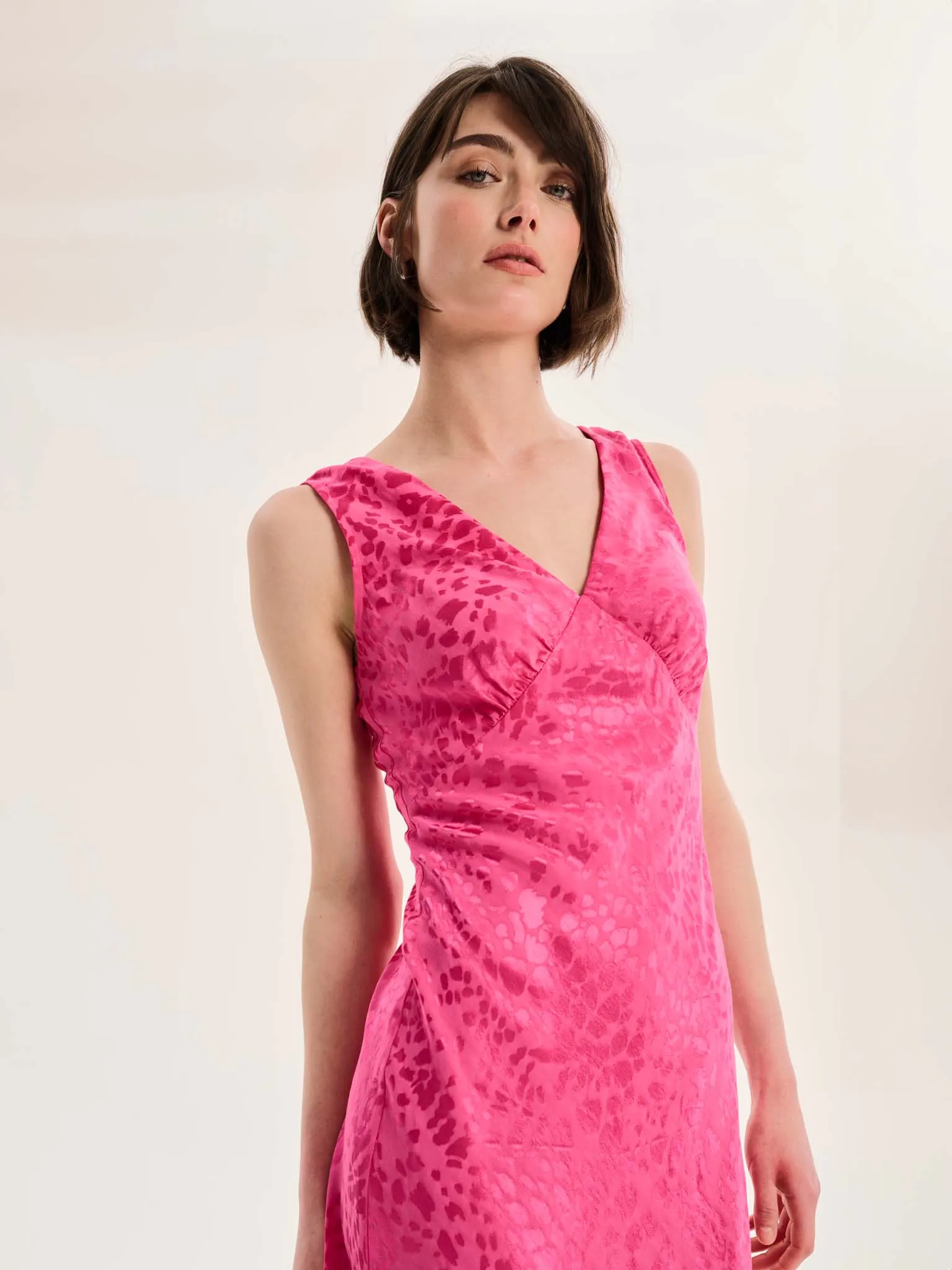 Iris Maxi Dress in Cerise Pink sold by Omnes product image thumbnail 5