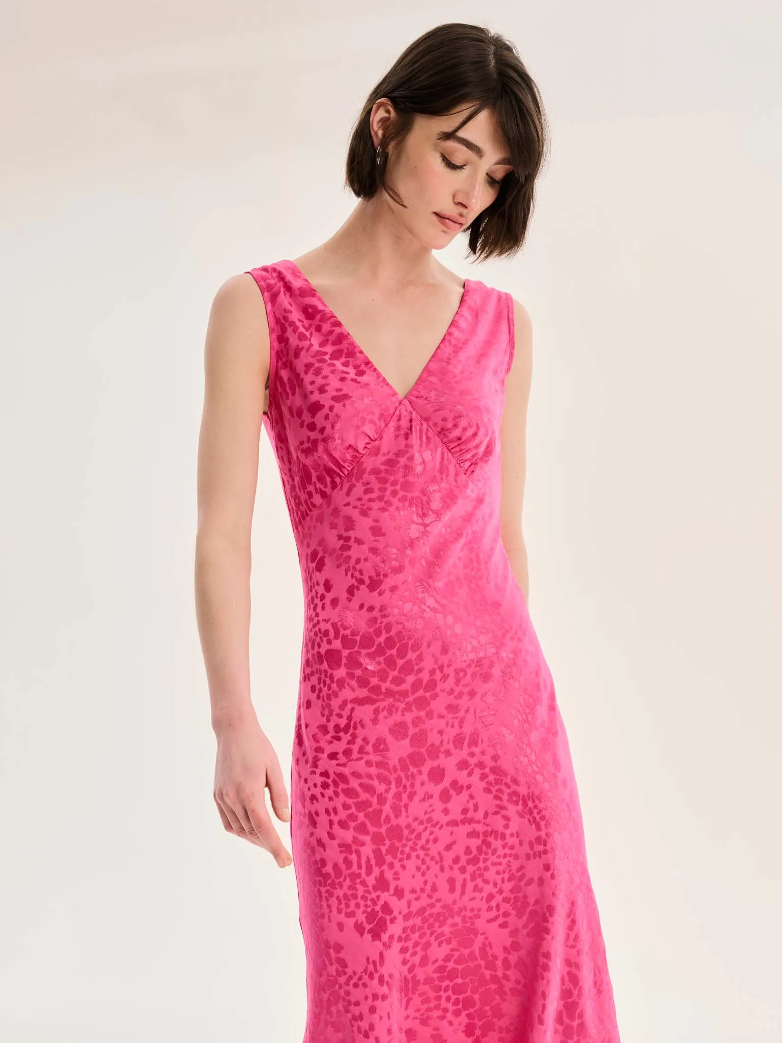 Iris Maxi Dress in Cerise Pink sold by Omnes product image thumbnail 3