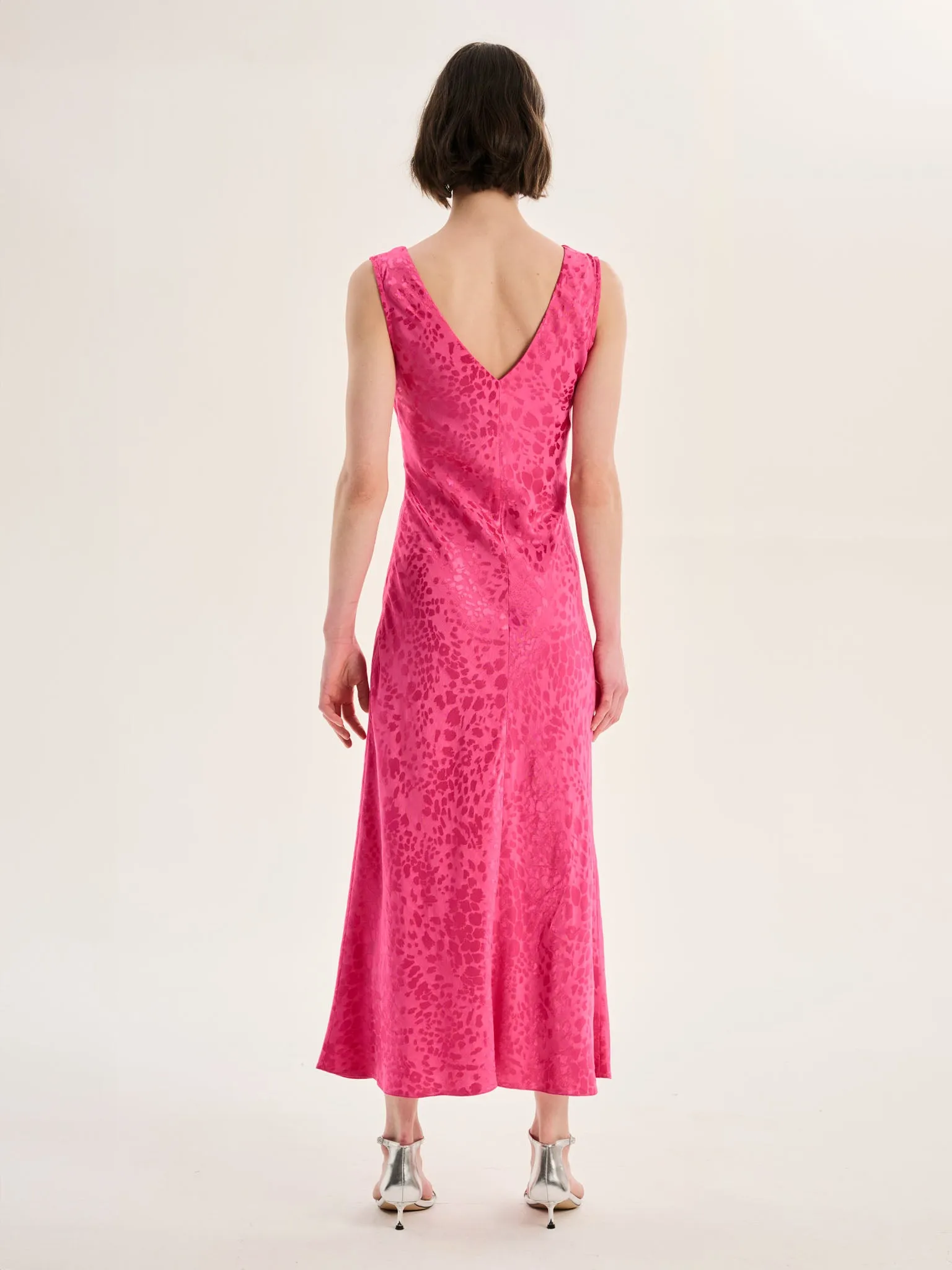 Iris Maxi Dress in Cerise Pink sold by Omnes product image thumbnail 4