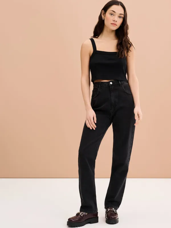 Rowan Cropped Top in Black sold by Omnes