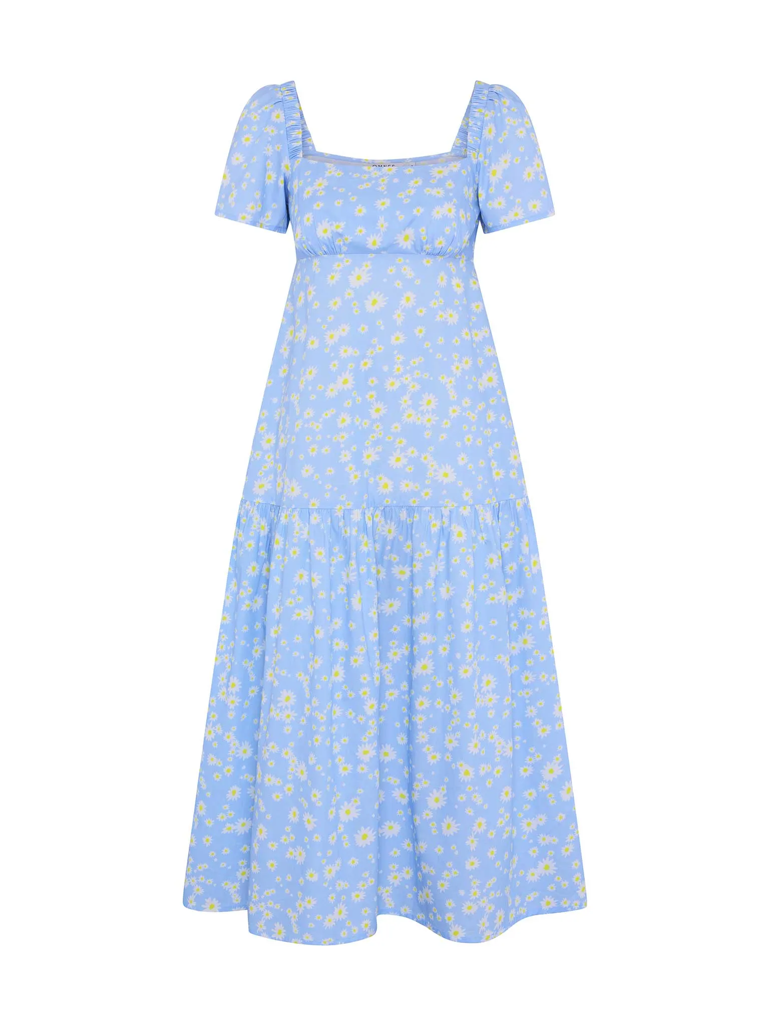 Virgo Tiered Midi Dress in Blue sold by Omnes product image thumbnail 5